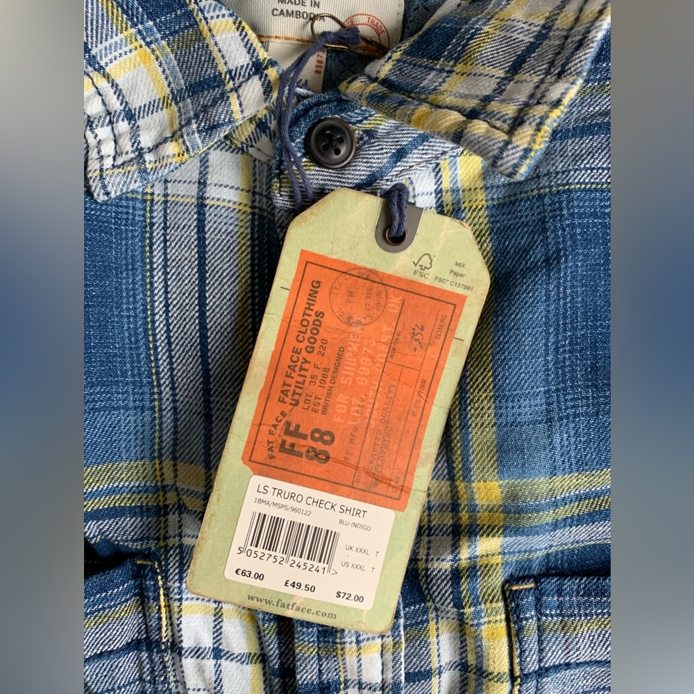 Blue/Yellow/White Flannel - Picture 3 of 5